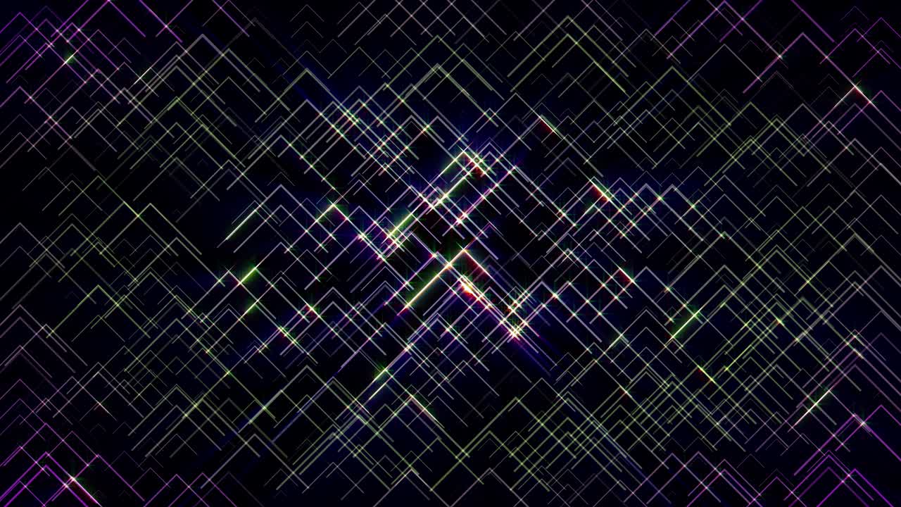 tecnología de imágenes 4k borrón línea de brillo cruzar sobre el fondo de animación gráfica de flujo.