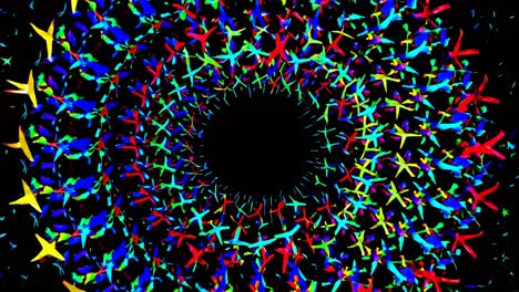 abstract colorful starburst pattern