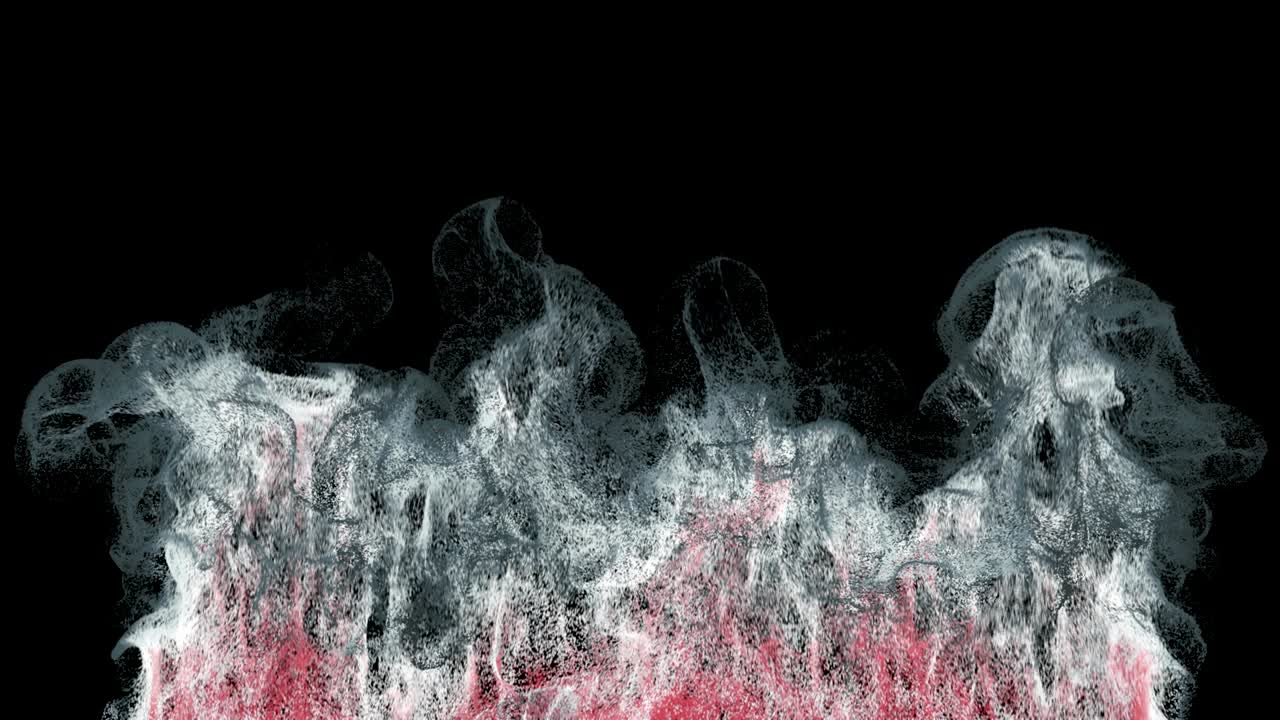 una explosión de partículas única.