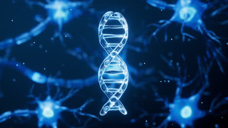 dna and biology nerve cell background, 3d rendering.