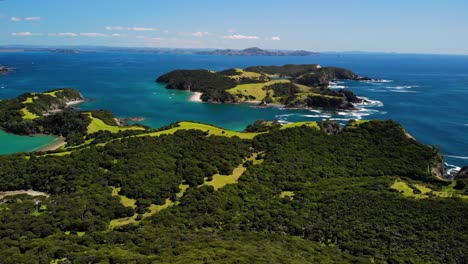 Urupukapuka-Island-in-Bay-of-Island-aerial-sideway