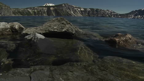 Low-angle-view-from-the-waterline-at-Crater-Lake-Oregon