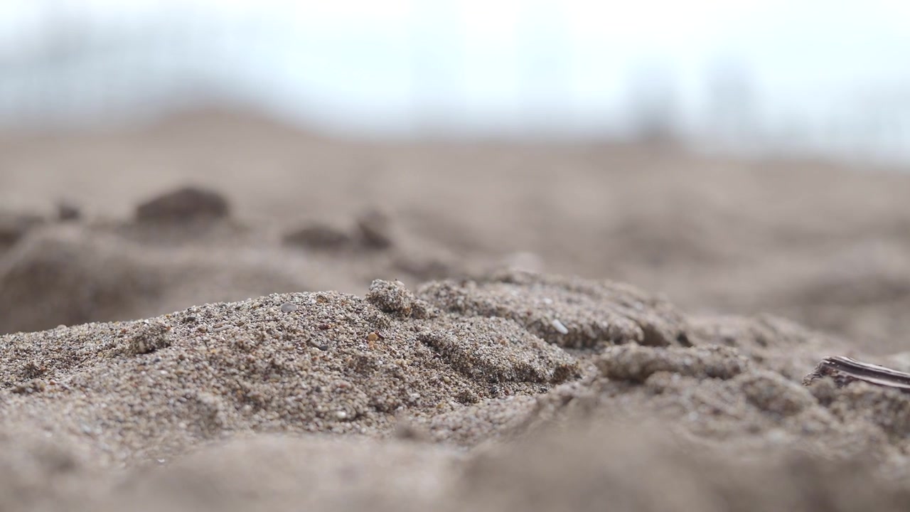 Nærbillede af sand på en strand