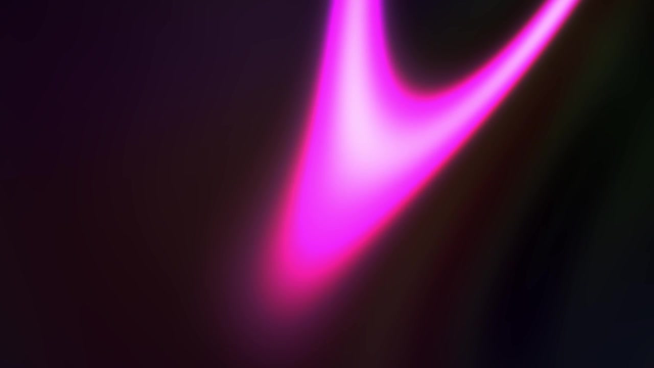 Dynamické růžové neonové čáry proudící na tmavém abstraktním pozadí