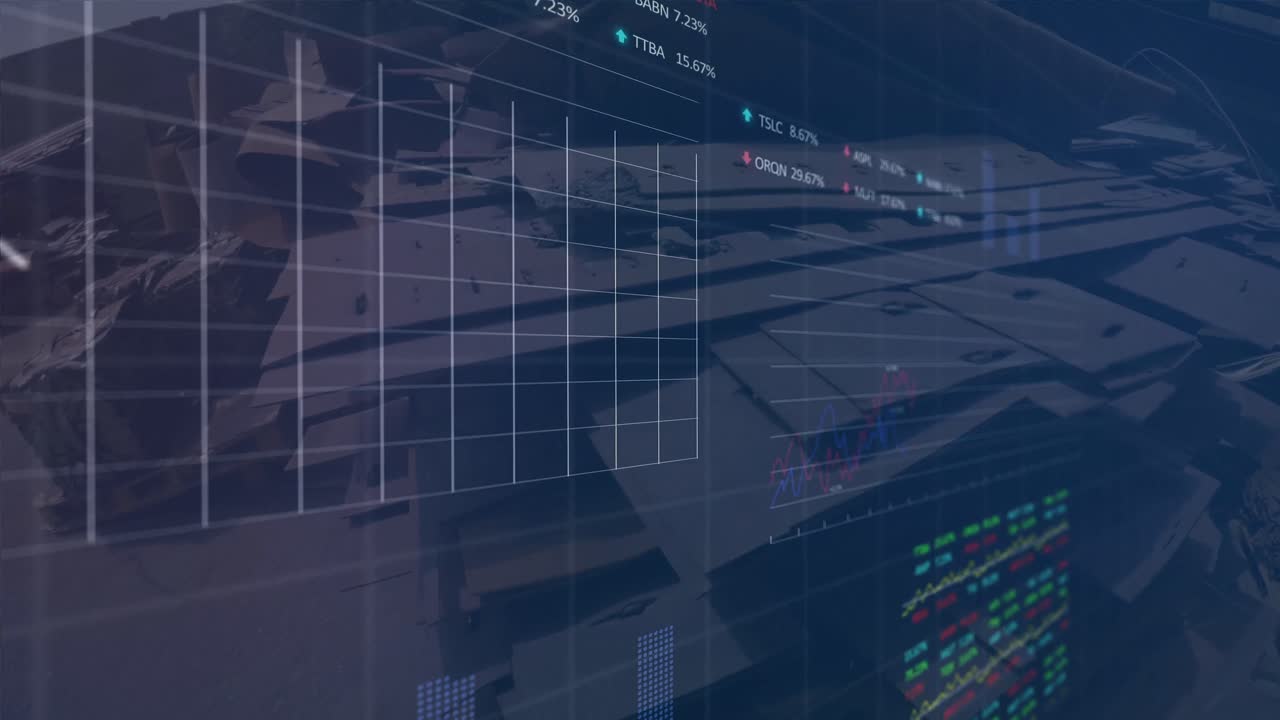 animazione dell'elaborazione dei dati su rottami