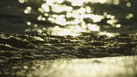 waves at sunset