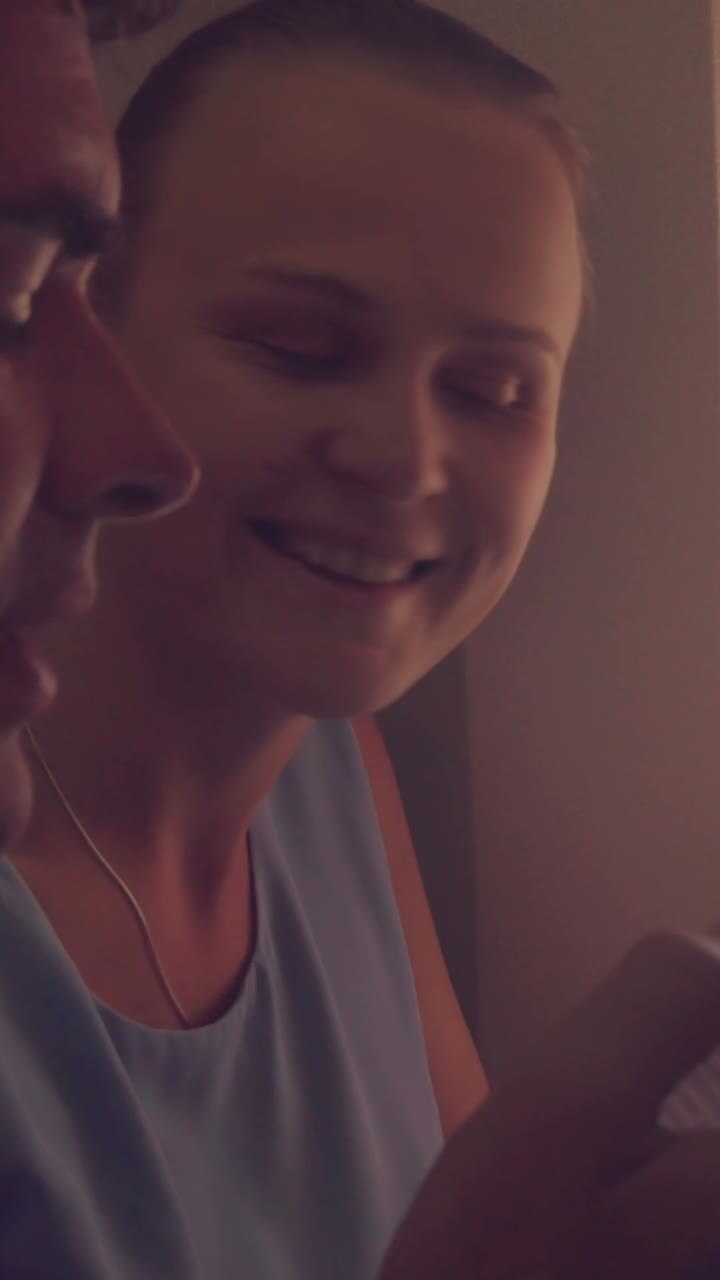 Close up of a man and a woman indoors