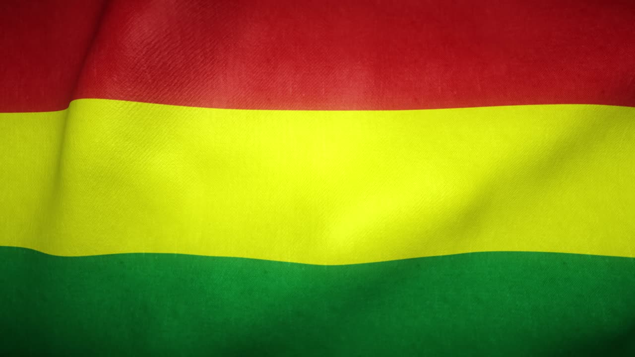 Bolivias flagga vajar i vinden
