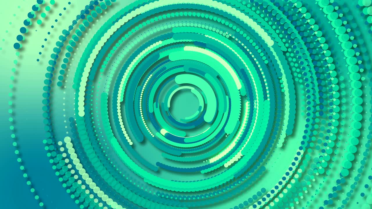 forma segmentos de círculos que giran en un video de bucle infinito