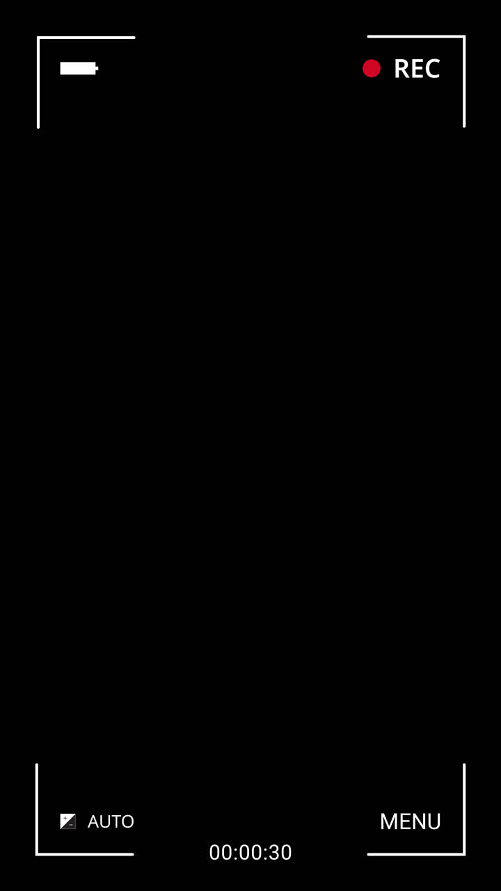 Digital Camera Recording Interface Overlay on Black Background