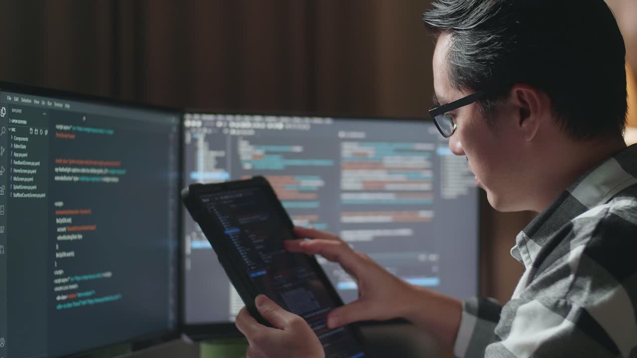 Programmer Working Late Night