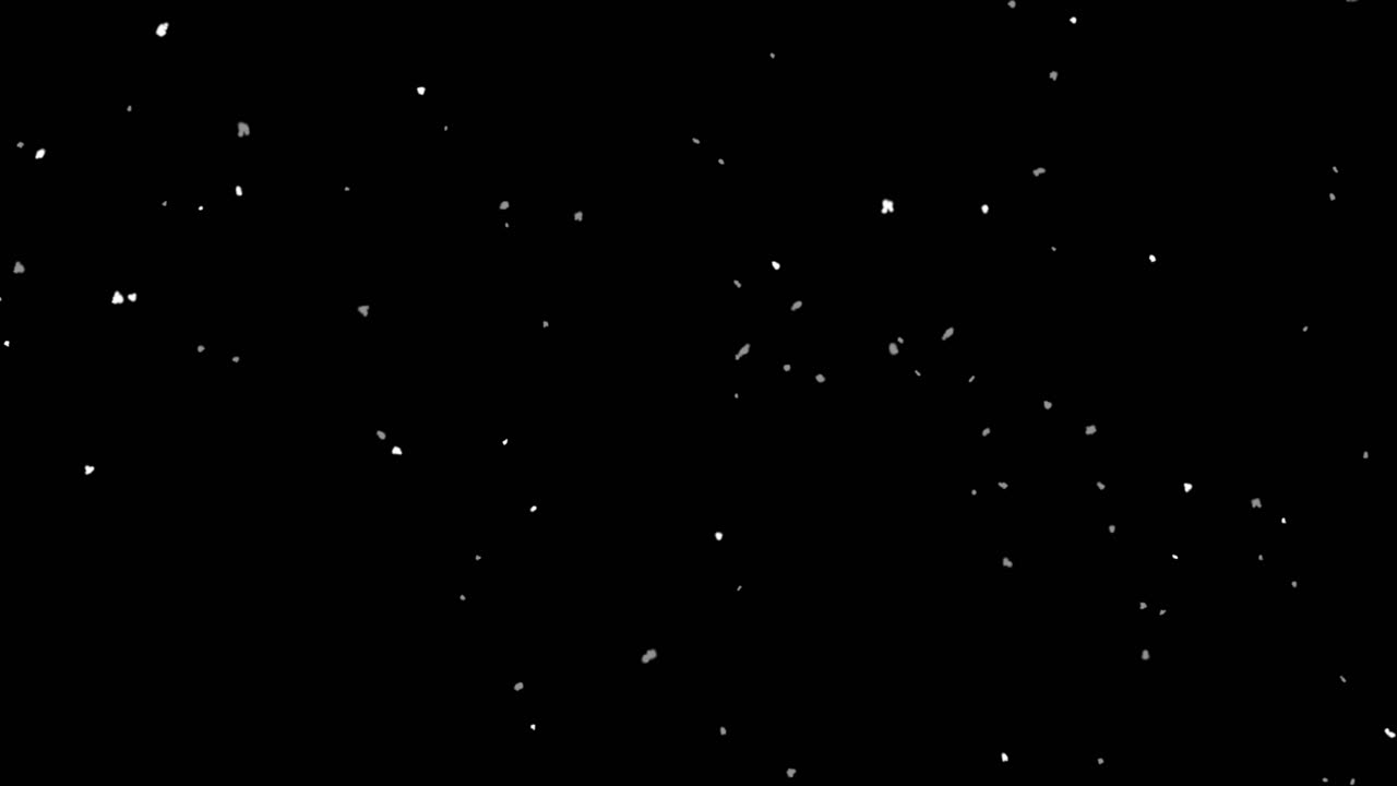 Snowflakes on Black Background