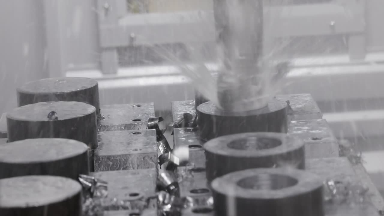 금속 가공 cnc 밀링 기계. 금속 절단 현대 가공 기술.