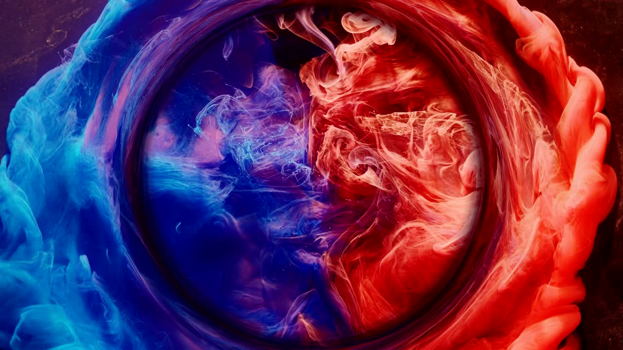 tinta agua remolino astrología horóscopo azul pintura roja