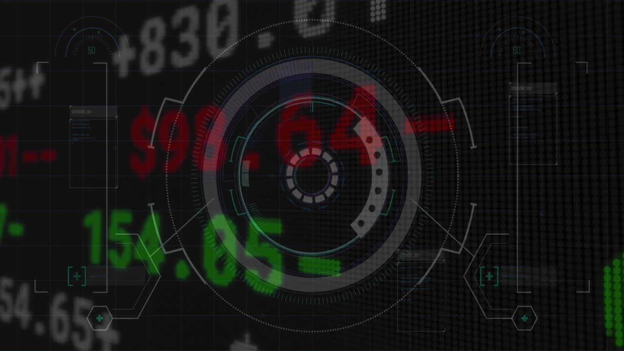 animación del procesamiento de datos financieros a través del escaneo del alcance