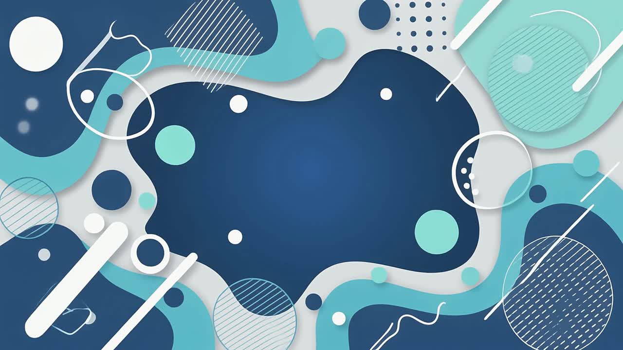Dynamic Abstract Background with Moving Blue and Teal Shapes