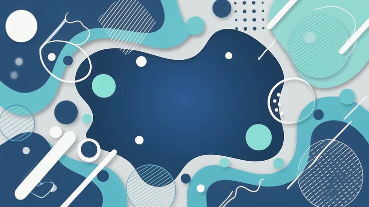 Dynamic Abstract Background with Moving Blue and Teal Shapes