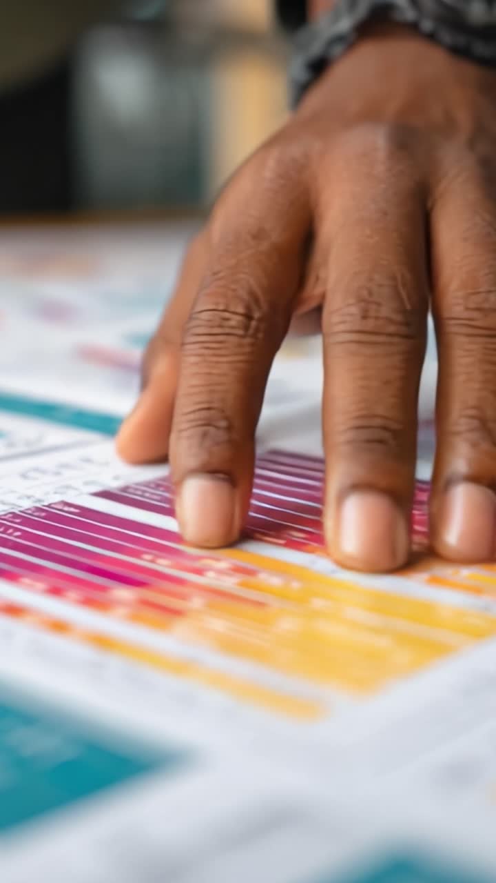 Detailed Analysis of Data Trends and Metrics through Vibrant Visual Representation of Statistics and Graphical Data Interpretation