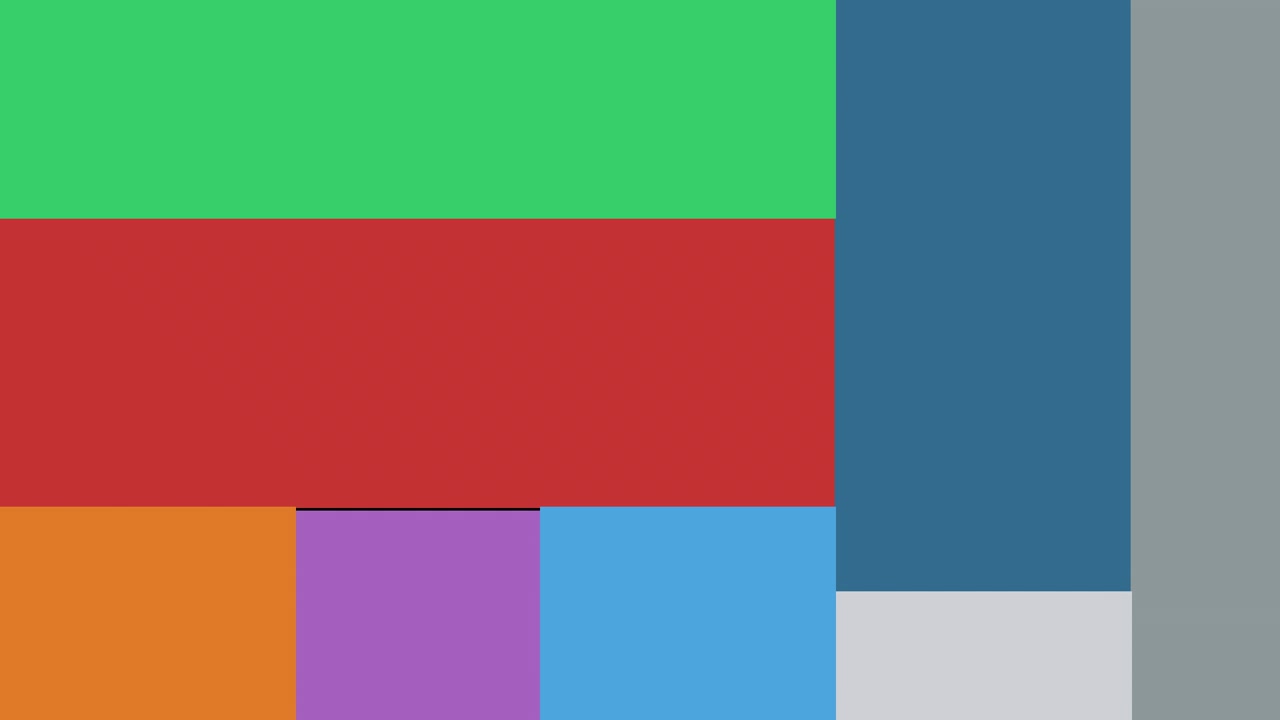 Abstract Animation of Colorful Geometric Rectangles Appearing and Disappearing