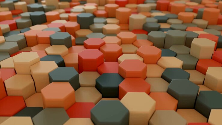 4K Abstract Honeycomb Grid. Technology background.