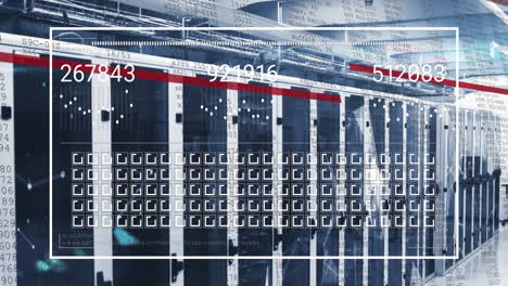 Animation-Der-Schnittstelle-Zur-Datenverarbeitung-Im-Computer-Serverraum