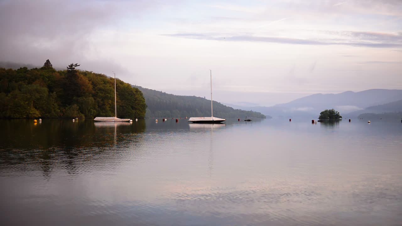 Serene And Relaxing View Of A Lake In England - wide shot