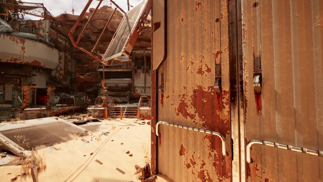 A View of an Abandoned Building in a Desert Setting