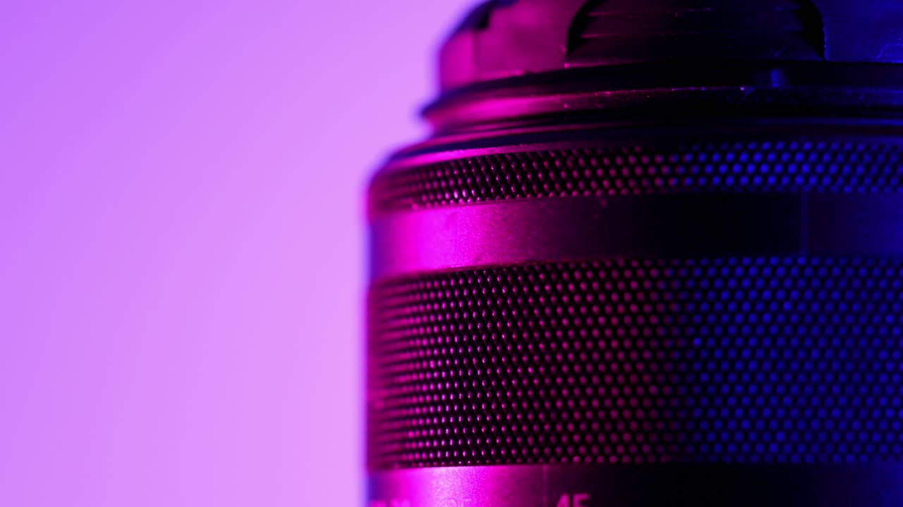 video de producto de estudio de lente de cámara macro