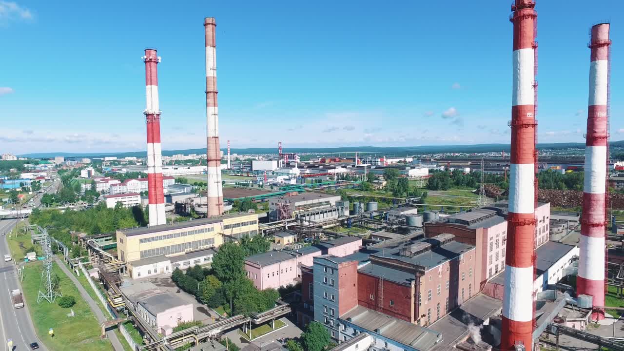 vista aérea del complejo industrial