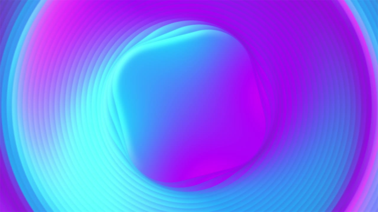 movimientos de ondas cíclicas de las figuras. transformación y remodelación. color rosa azul. animación 3d de un bucle sin costuras