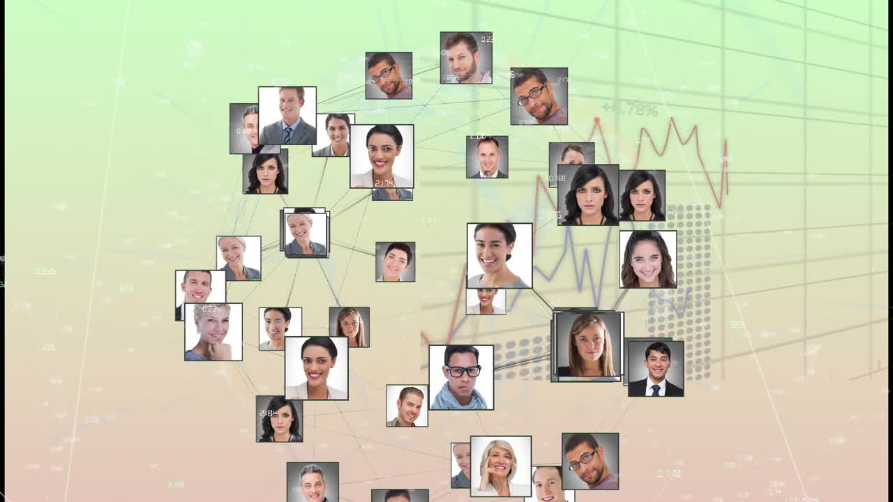 아이콘의 애니메이션과 전 세계의 데이터 처리.