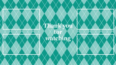 argyle pattern end card ending screen motion graphics