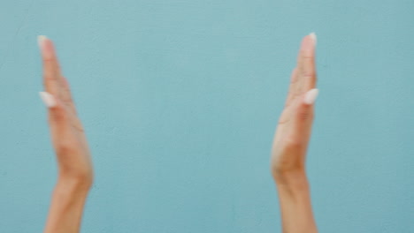 woman clapping, hands and support in success