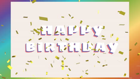 happy birthday greeting with confetti