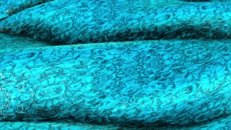 abstract smooth turquoise surface with flowing waves, seamless loop. animation. futuristic background with moving liquid substance of blue color