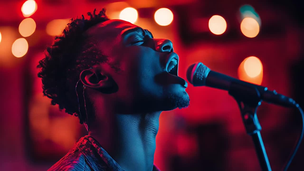 Singer Performing on Stage