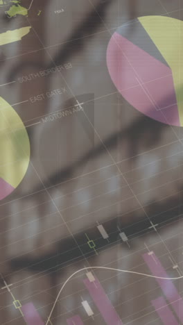 animación del procesamiento de datos financieros en el almacén