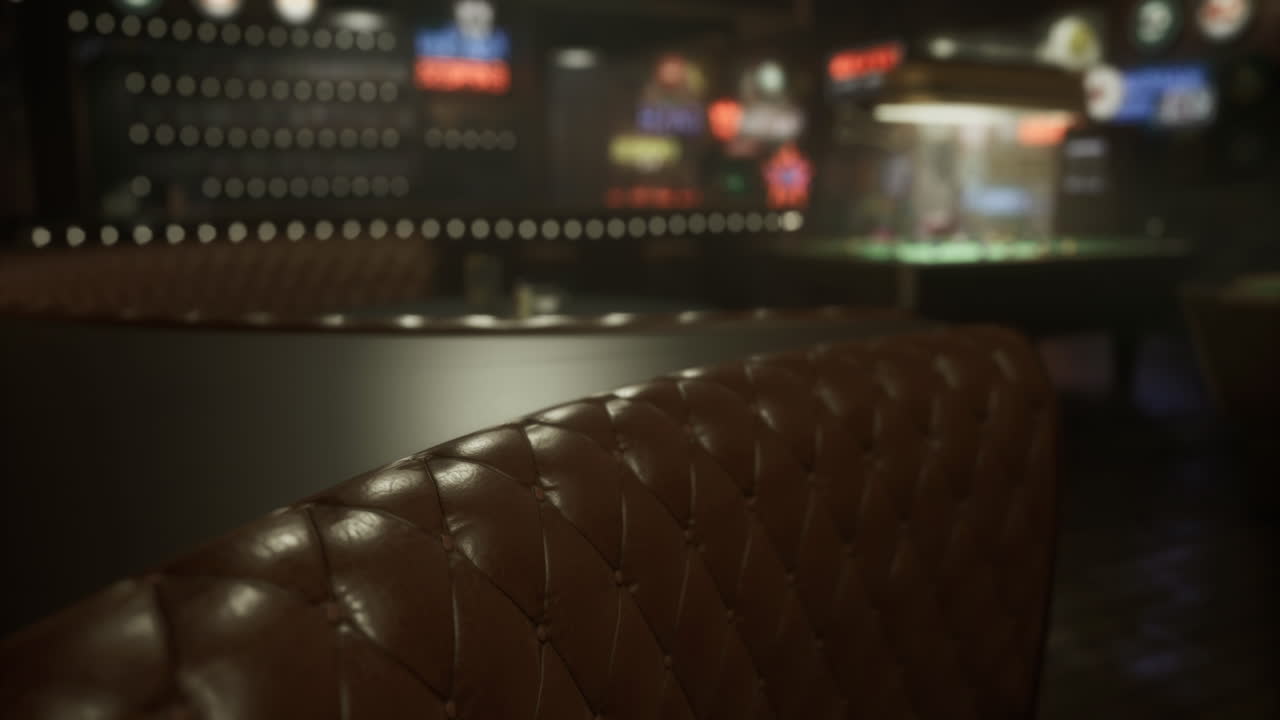 The lounge showcases plush leather seating with rich textures