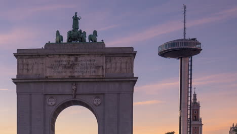 timelapse of a sunset in moncloa, madrid, spain