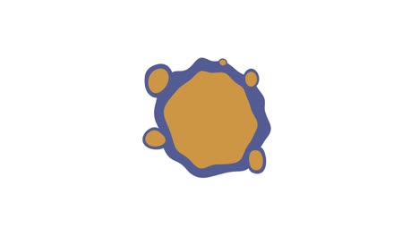 virus cell symbol icon flat loop