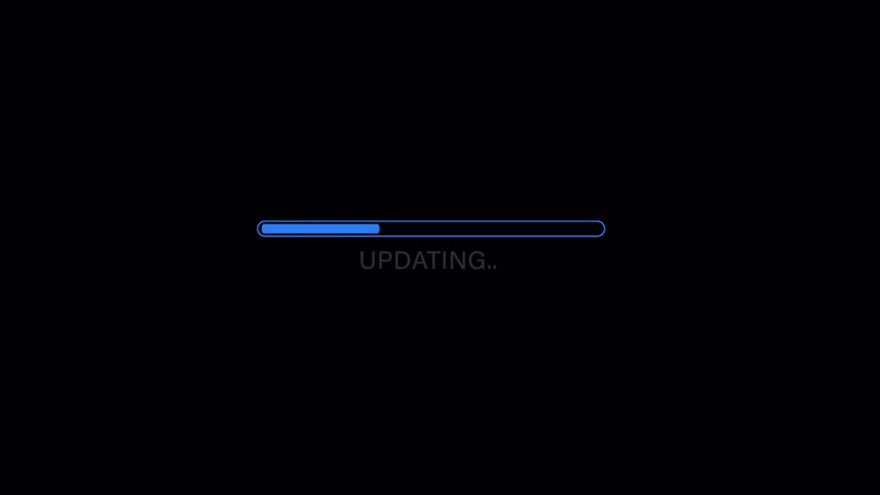 Digital Progress Bar Updating on Black Background