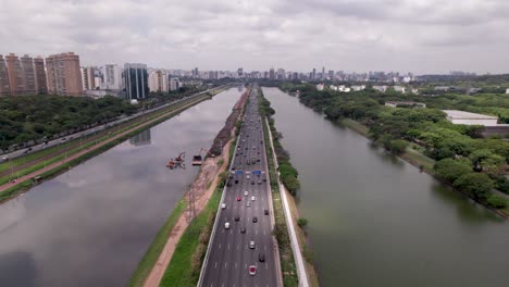 slow traffic on the highway