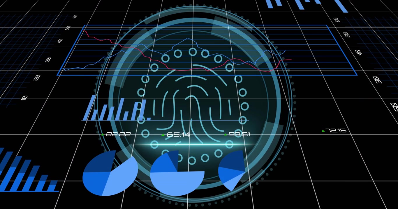 Various statistics increasing on a digital display