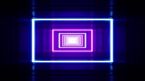 flickering rectangle neon vj loop tunnel