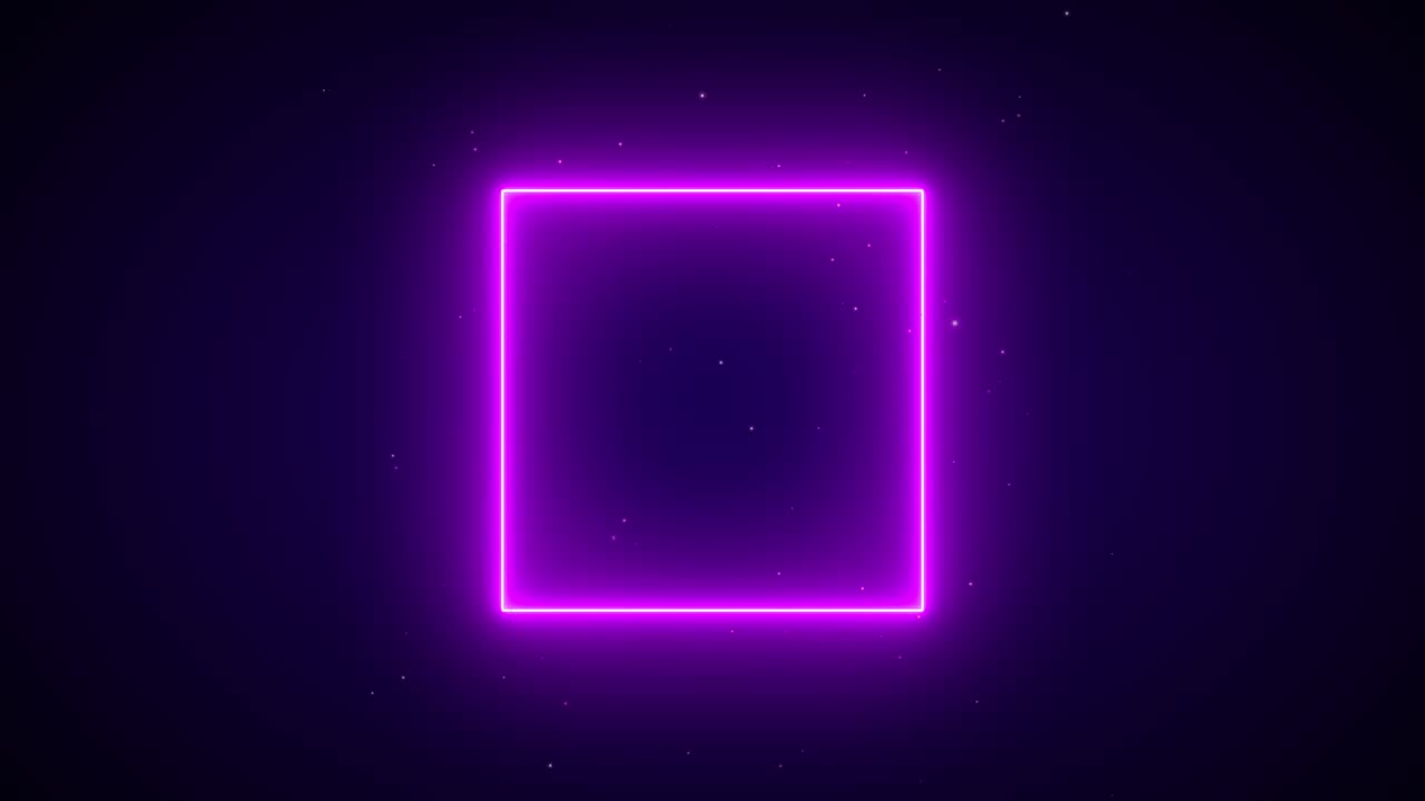 abstracto neón luz rosa ultravioleta marco cuadrado fondo animado de pancarta luminosa