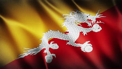 flag of bhutan waving background