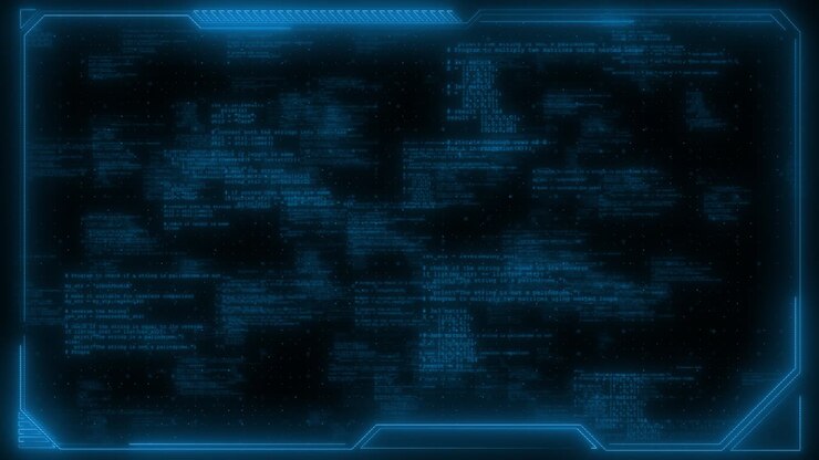 Tecnologia HUD futuristica, frame olografico, mirino, elemento di grafica in movimento digitale