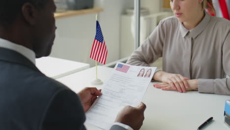 visa interview and document review