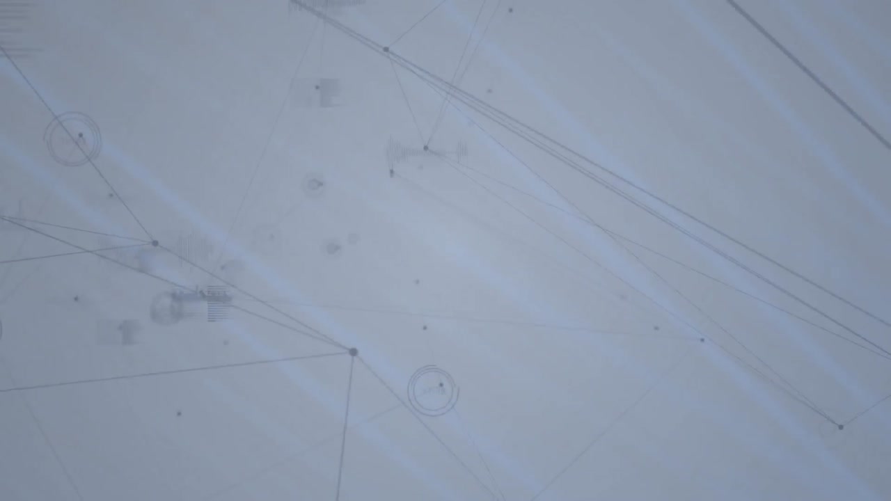 animación de la red de conexiones y procesamiento de datos contra un fondo gris