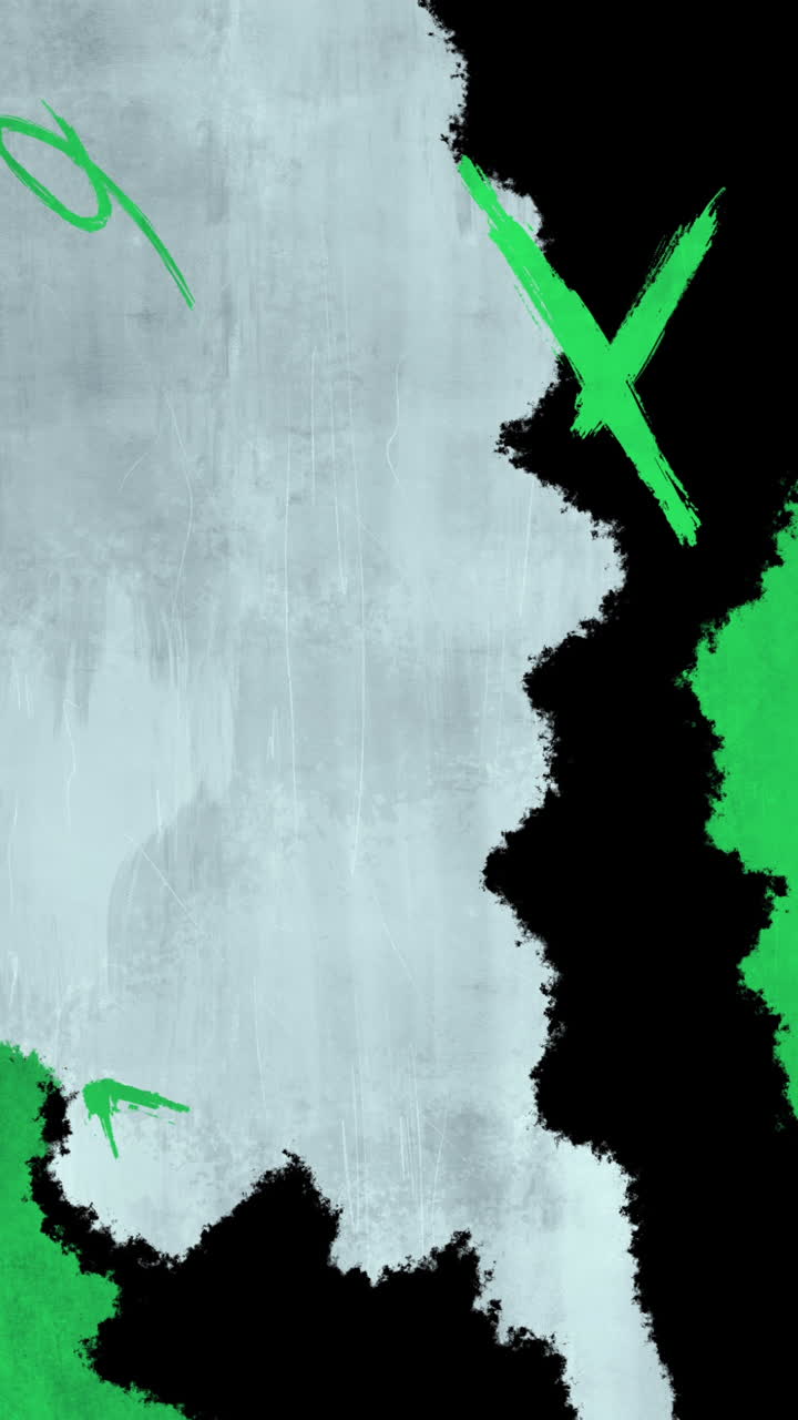 Animated Abstract Grunge Background with Green Brush Strokes